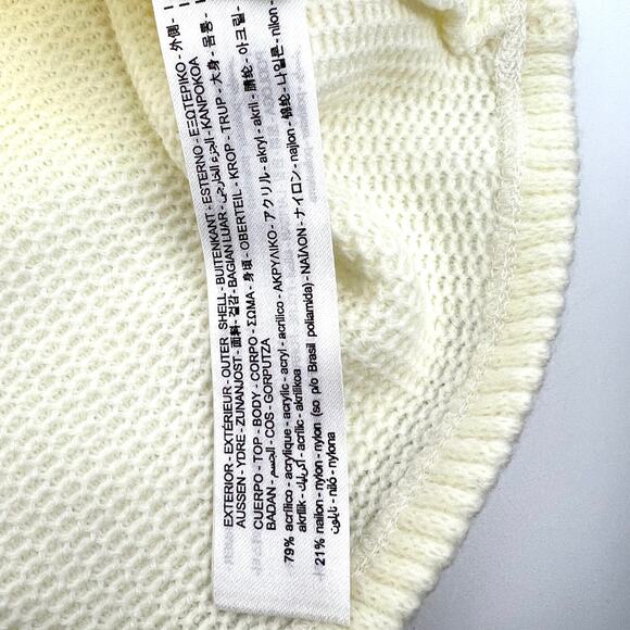 Zara Puff Cut Out Sleeve Crop Top Cream Size M NWOT - Picture 9 of 12